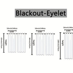 Blackout Curtains with Grommet Top - Light Blocking for Living Room