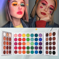 Multicolor Velvet Texture Eyeshadow Palette High Pigment Matte Shimmer Finish