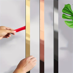 Stainless Steel Flat Decorative Lines Titanium Wall Ceiling Edge Strip