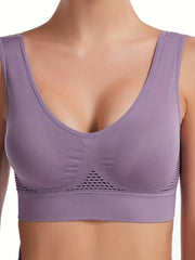Breathable Wirefree Sports Bra Yoga Fitness Activewear