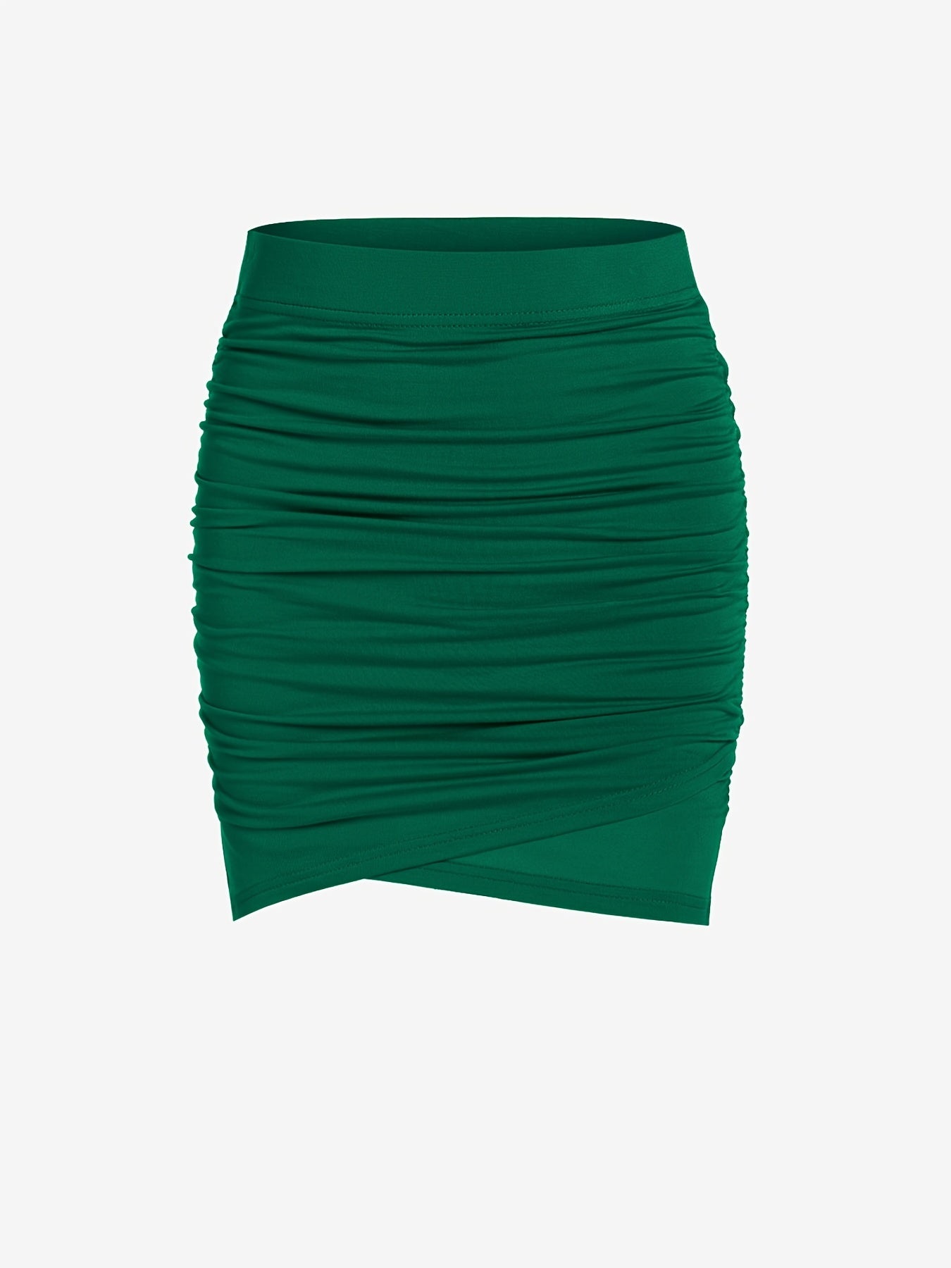 Casual Ruched Skirt High Waist Skirt Women's Clothing
