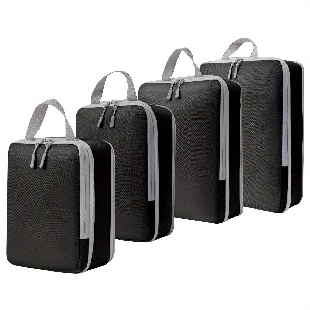 4pcs Compression Luggage Packing Organizer Set Lightweight Storage Bag