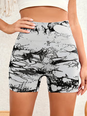 Tie Dye Seamless Yoga Shorts High Stretch Running Fitness Sports Shorts Women