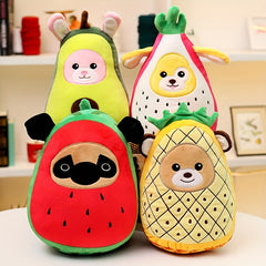 Prince Watermelon Pug Plush Pillow Soft & Squishy Dog Stuffed Animal