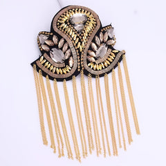 Exaggerated Crystal Epaulettes Dresses Clothing Accessories