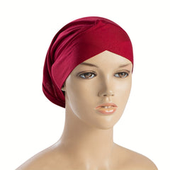 Solid Color Soft Turban Inner Cap for Under Hijab