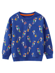 Boy's Cotton Cartoon Print Sweatshirt Outdoor Wear