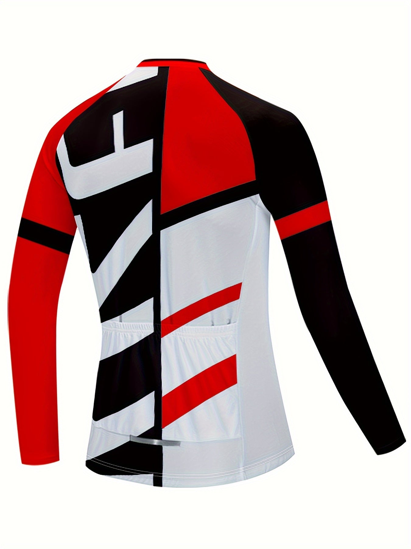 Men's Long Sleeve Cycling Jersey with Zipper for Biking & Riding