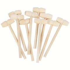 5pcs Mini Wooden Hammers for Kids' Toys & Parties
