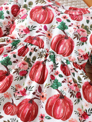 Halloween Baby Girl's Pumpkin Print Dress Long Sleeve