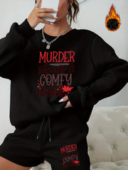 Halloween Women's Sweatshirt & Shorts Set