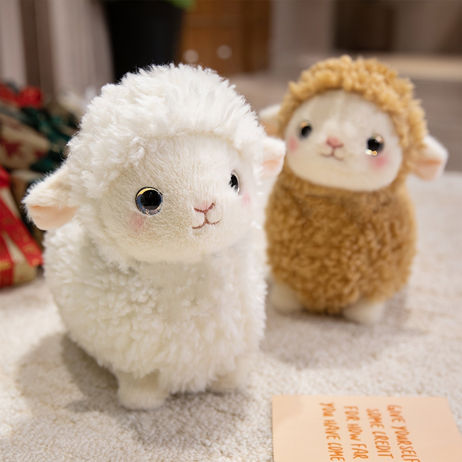 Plush Sheep Toys Soft Stuffed Animals with Pink Blush 24