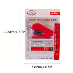 3-Piece Stapler Set: Mini Small Student Stationery Pack