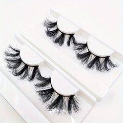 25mm 5D Fluffy Thick Faux Mink False Eyelashes with Tray