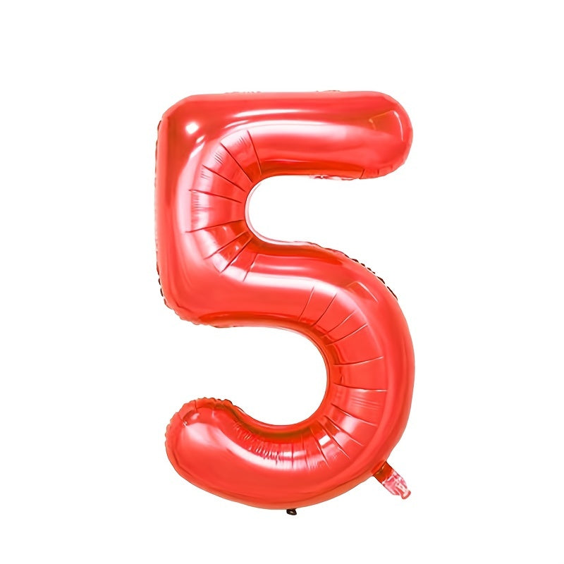 40 inch Red Aluminum Foil Digital Balloon for Party Supplies