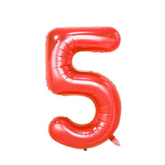 40 inch Red Aluminum Foil Digital Balloon for Party Supplies