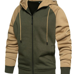 Men's Hooded Zipper Cardigan Sweatshirt with Pockets