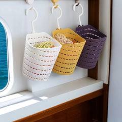 Plastic Hanging Basket for Kitchen Bathroom Storage