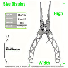 Stainless Steel Fishing Plier Scissors Line Cutter Hooks Remover