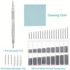 Watch Repair Tool Set Watch Band Tool & 360 Pcs Link Pins