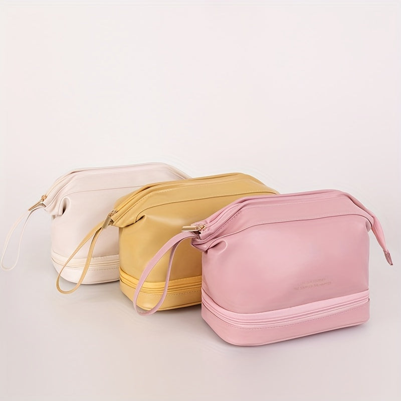 Double Layer Travel Makeup Bag Waterproof Toiletry Bag