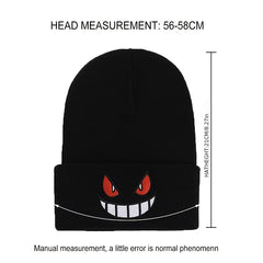 Cartoon Embroidered Knitted Hat Hip Hop Autumn Winter Wool