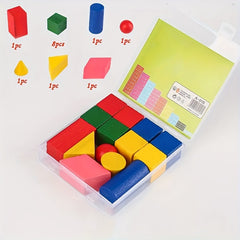 Geometry Building Blocks Toy Set for Mathematics Teaching