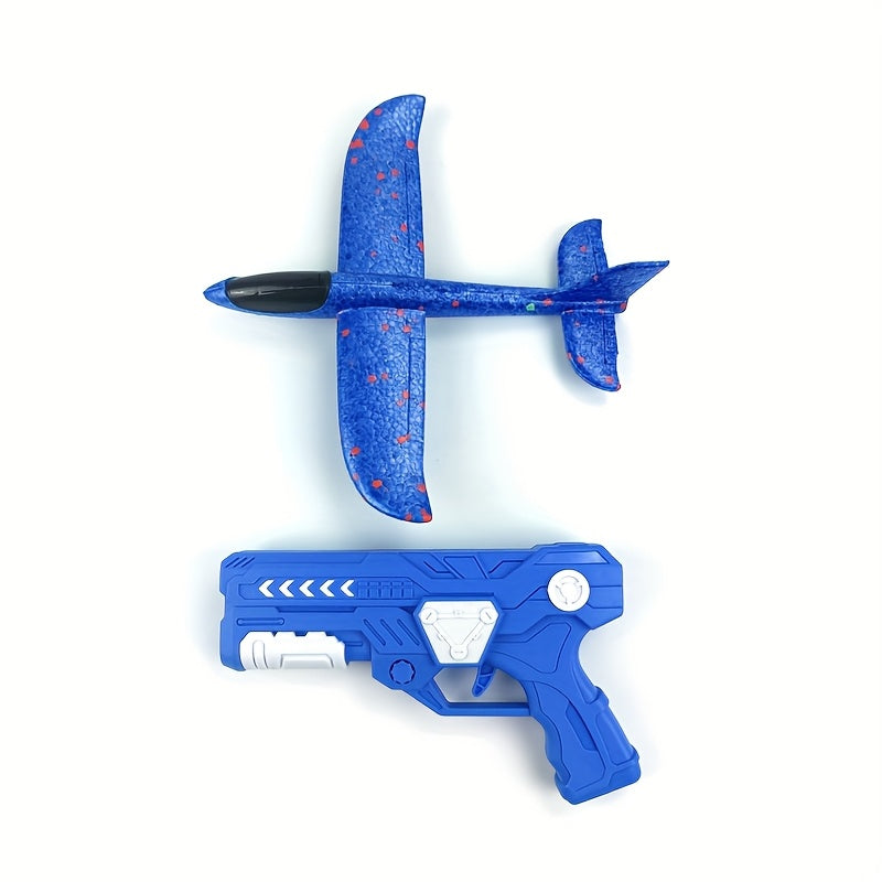 Foam Airplane Launching Gun Colorful Durable Toy