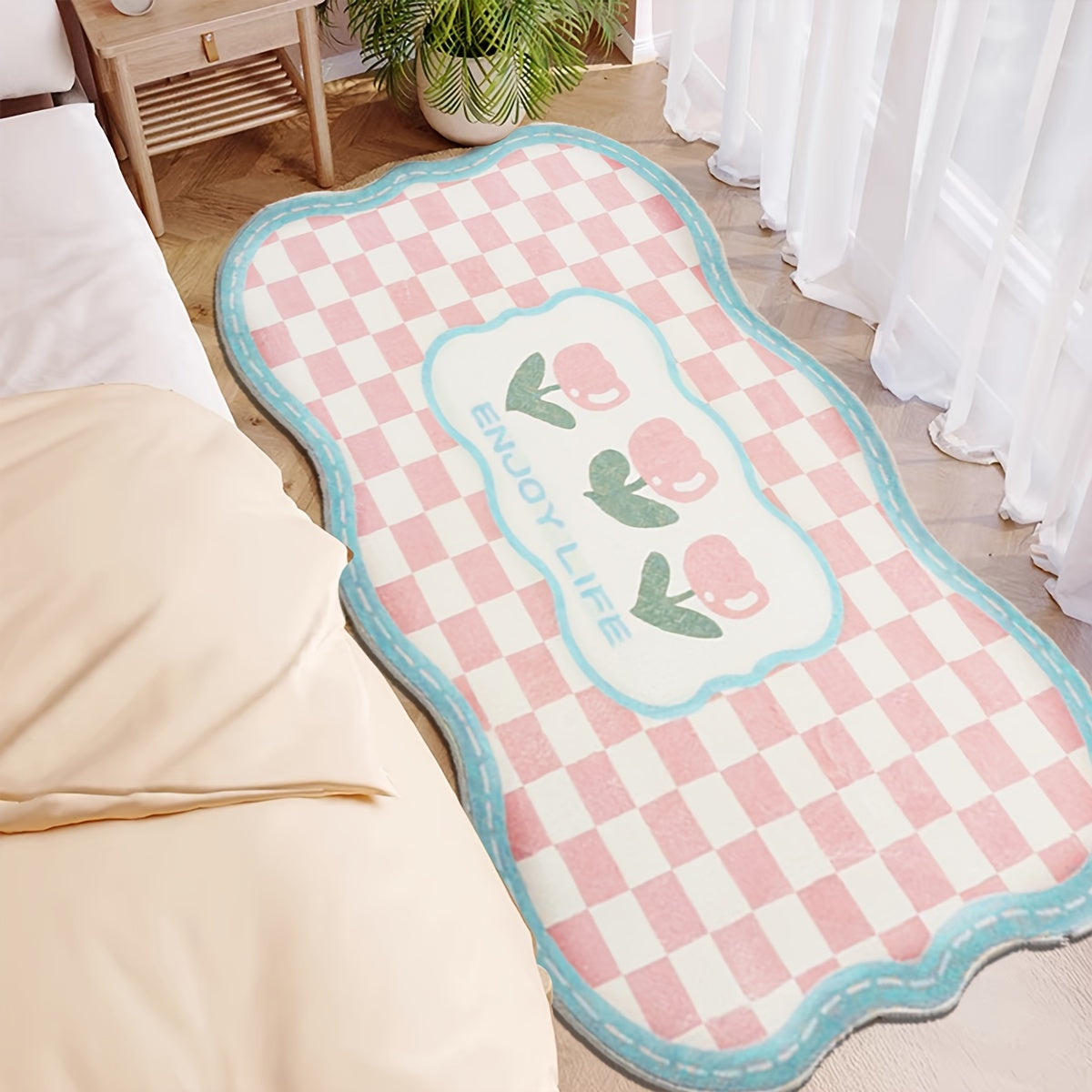 Luxurious Cashmere Plush Rug for Living Room, Bedroom, Study