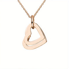Personalized Heart Shaped Women's Necklace with Carved Name Letter