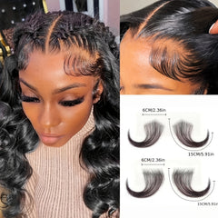 2pcs Natural Looking Lace Baby Hair Edges for Daily Use Human Hair Pieces