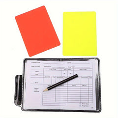 Football Referee Package with Red and Yellow Cards, Whistle, and Bag