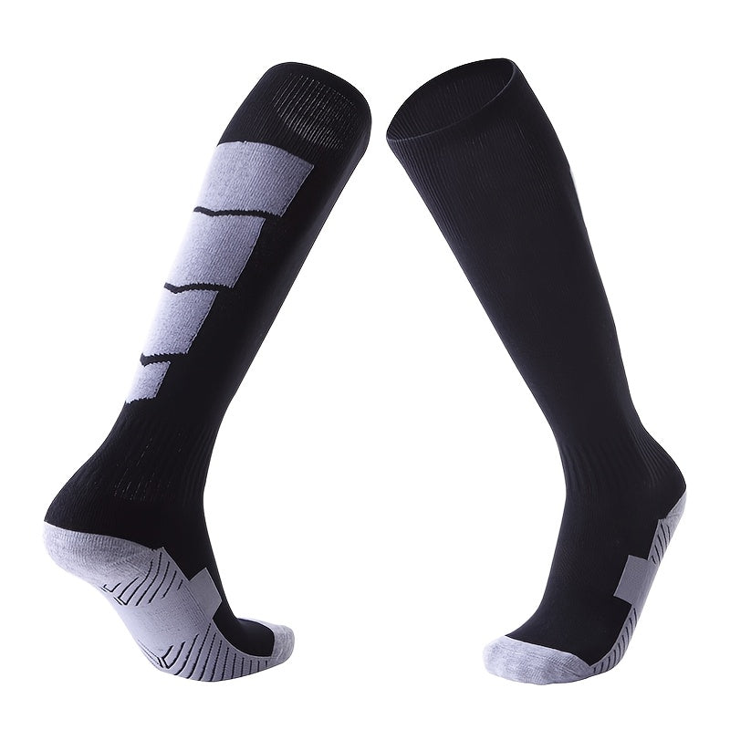 1pair Men's Non slip Breathable Knee High Stockings