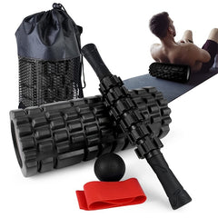 LYZZXI 5 in 1 Foam Roller Set Muscle Massage With Massage Roller Yoga Stick