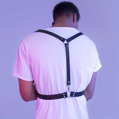 Punk Style Men's Leather Harness Shoulder Strap Belt