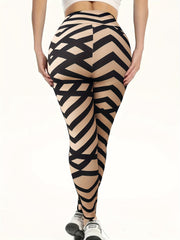 High Waist Allover Print Skinny Leggings