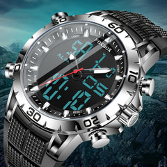 Women's Sports Dual Display Quartz Watch Waterproof Digital Electronic