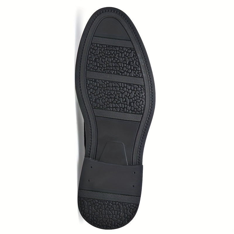Men's Crocodile Embossed Oxford Shoes Wear Resistant Non-Slip Dress Shoes