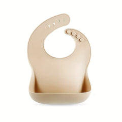 Silicone Baby Bibs 10-72 Months Waterproof Soft Neutral Beige Green