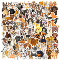 100pcs Cartoon Dog Stickers Waterproof Vinyl Animal Stickers