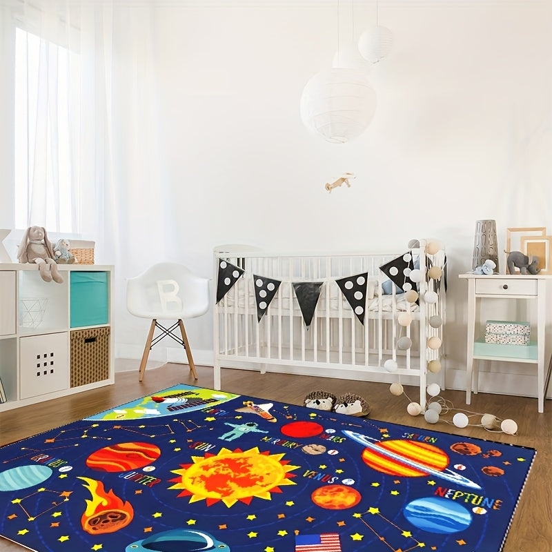 Soft Fluffy Solar System Large Carpet Area Carpet Living Room Bedroom