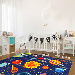 Soft Fluffy Solar System Large Carpet Area Carpet Living Room Bedroom