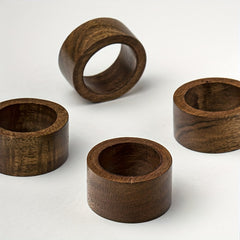 4pcs Wooden Napkin Rings Handcrafted Wood Napkin Rings Perfect For Dining