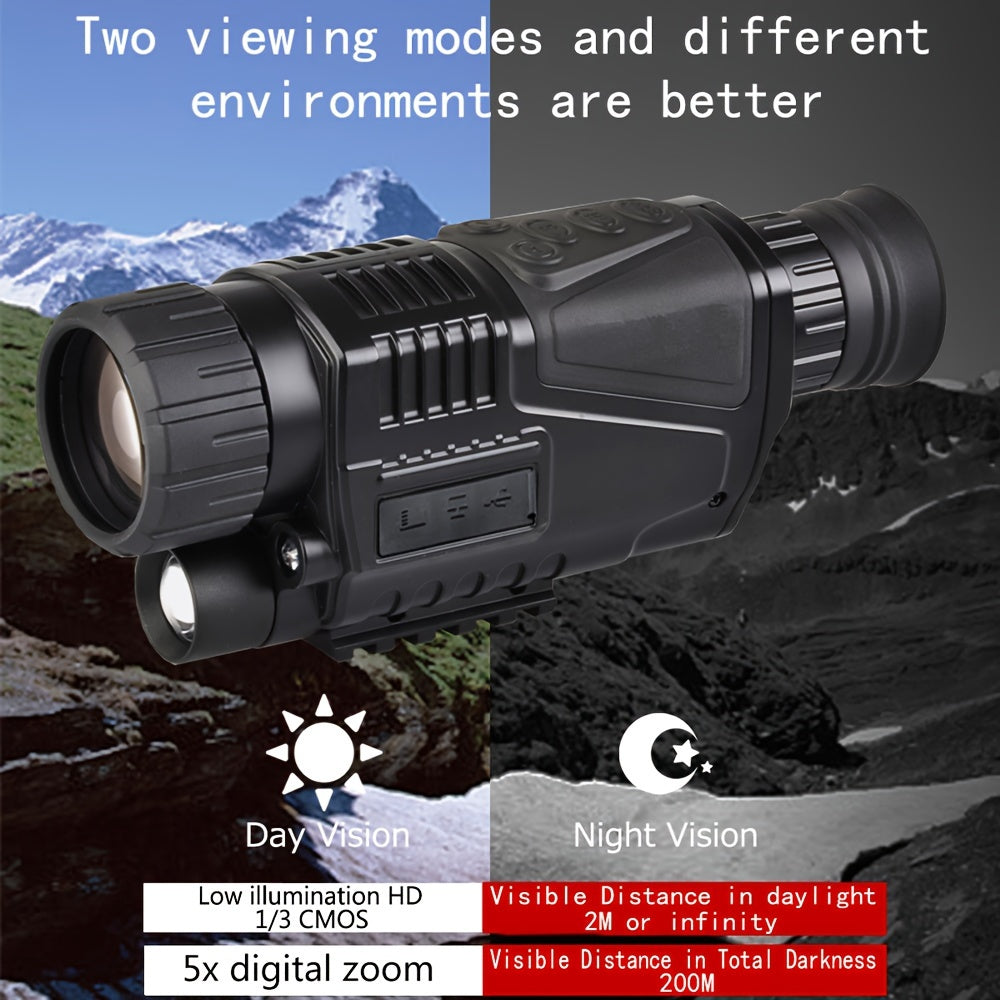 Night Vision Monocular 8x Digital Zoom w/ 32G Memory Card & Storage Bag