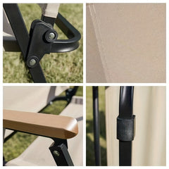 1pc Camping Chairs Outdoor Folding Chairs Aluminum Alloy Beach Chairs