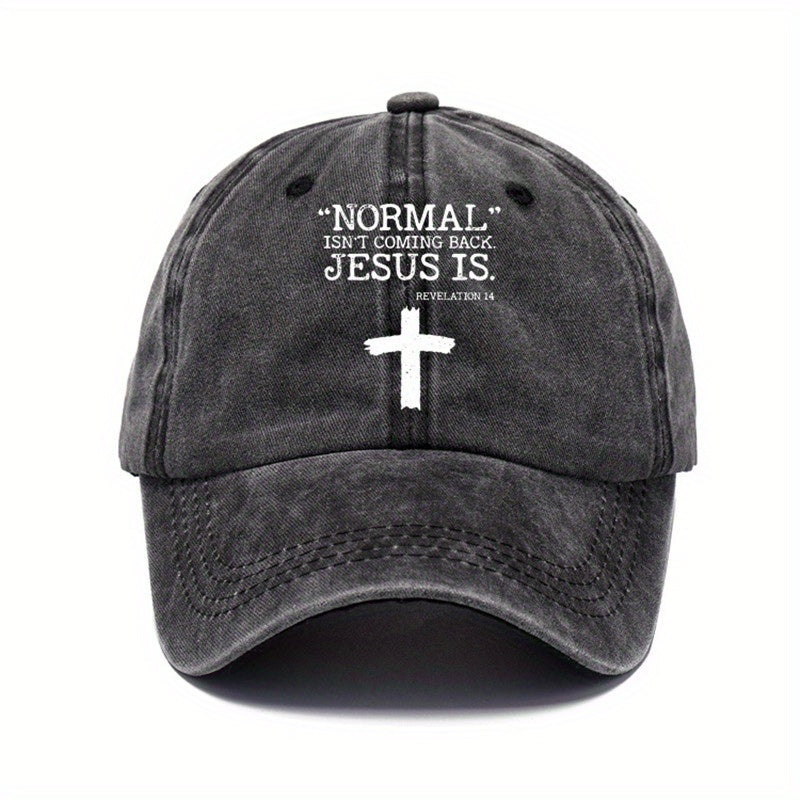 Cross Letter Print Baseball Cap Washed Distressed Dad Hats Solid Unisex Sun Hats
