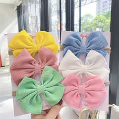 3pcs Baby Girls Bowknot Elastic Headband Hair Accessories