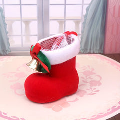 Xmas Santa Claus Candy Boots Mini Tree Decoration