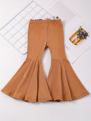 Baby Girls Flare Leg Pants Elastic Waist Toddler Clothes