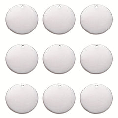 50pcs Stainless Steel Blank Tag Pendants Necklace Jewelry Making
